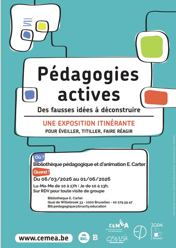 Affiche de l'exposition: Pédagogies actives : des fausses idées à déconstruire