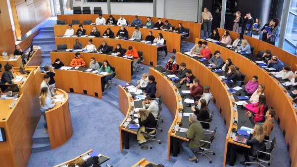 Animation Ta voix, ton choix. A toi de voter! au Parlement bruxellois