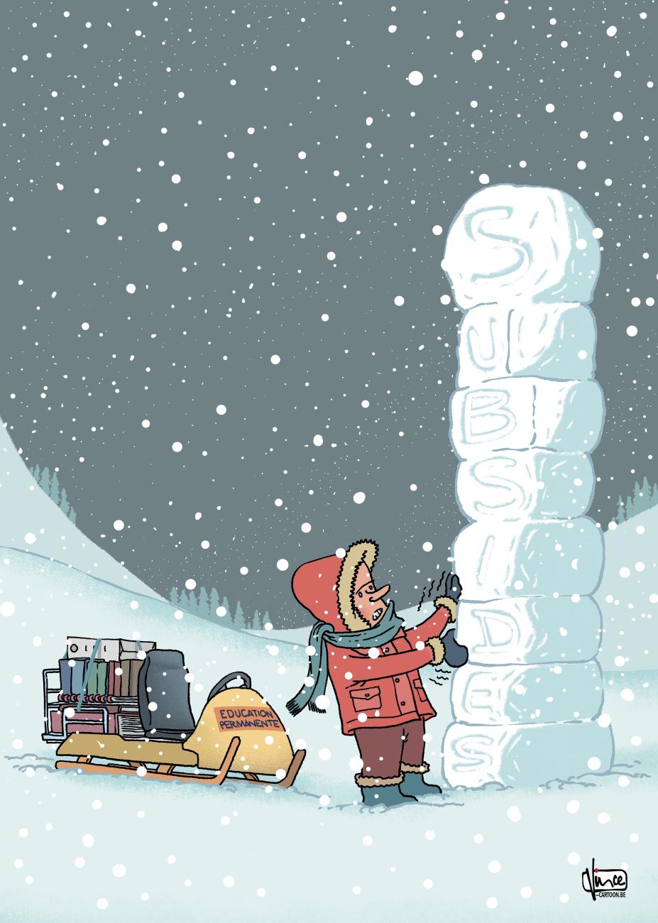 Personne jouant dans la neige